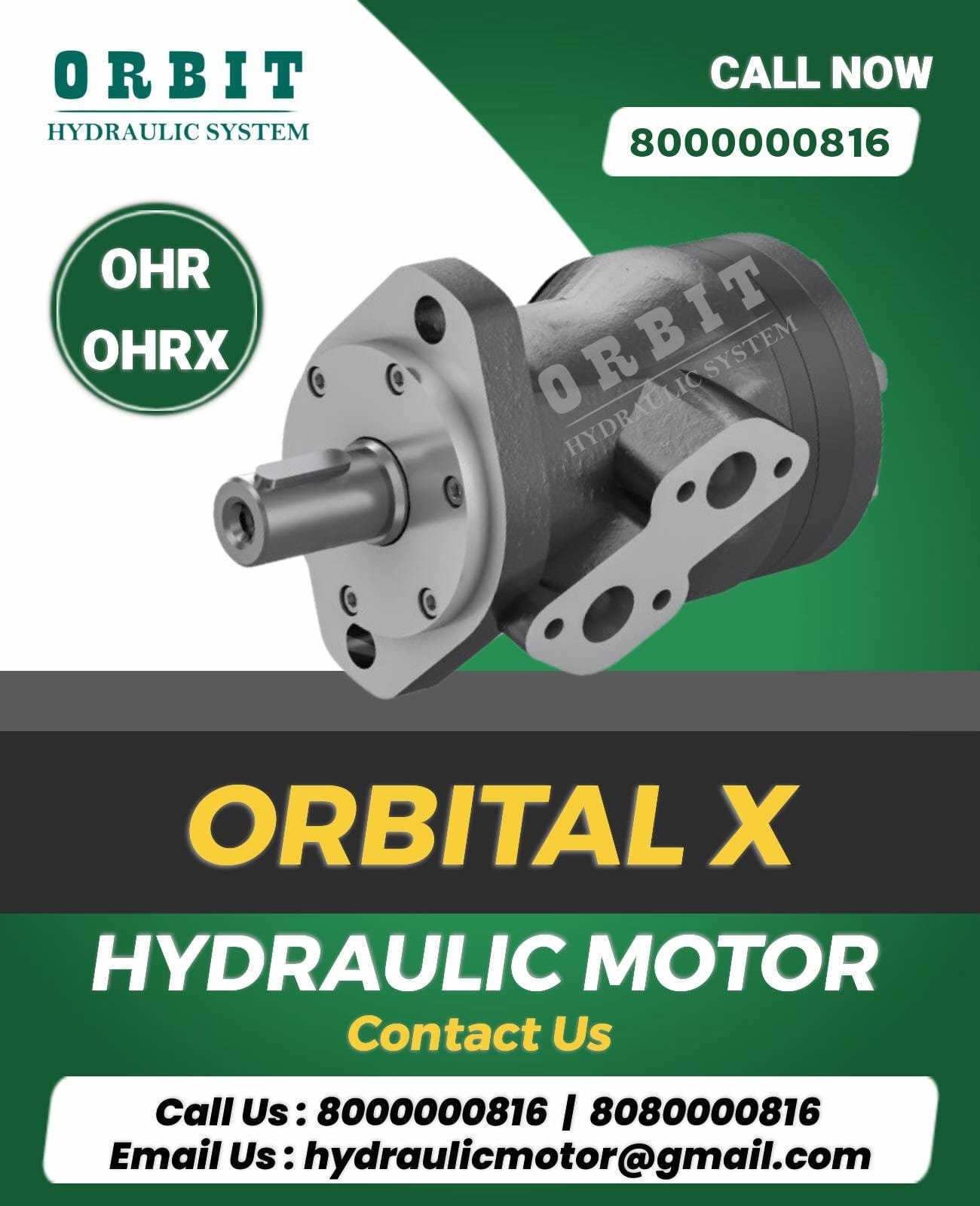 OHR Orbit Hydraulic Motor Dealer in Ahmedabad Mumbai Pune Chennai Bangalore India