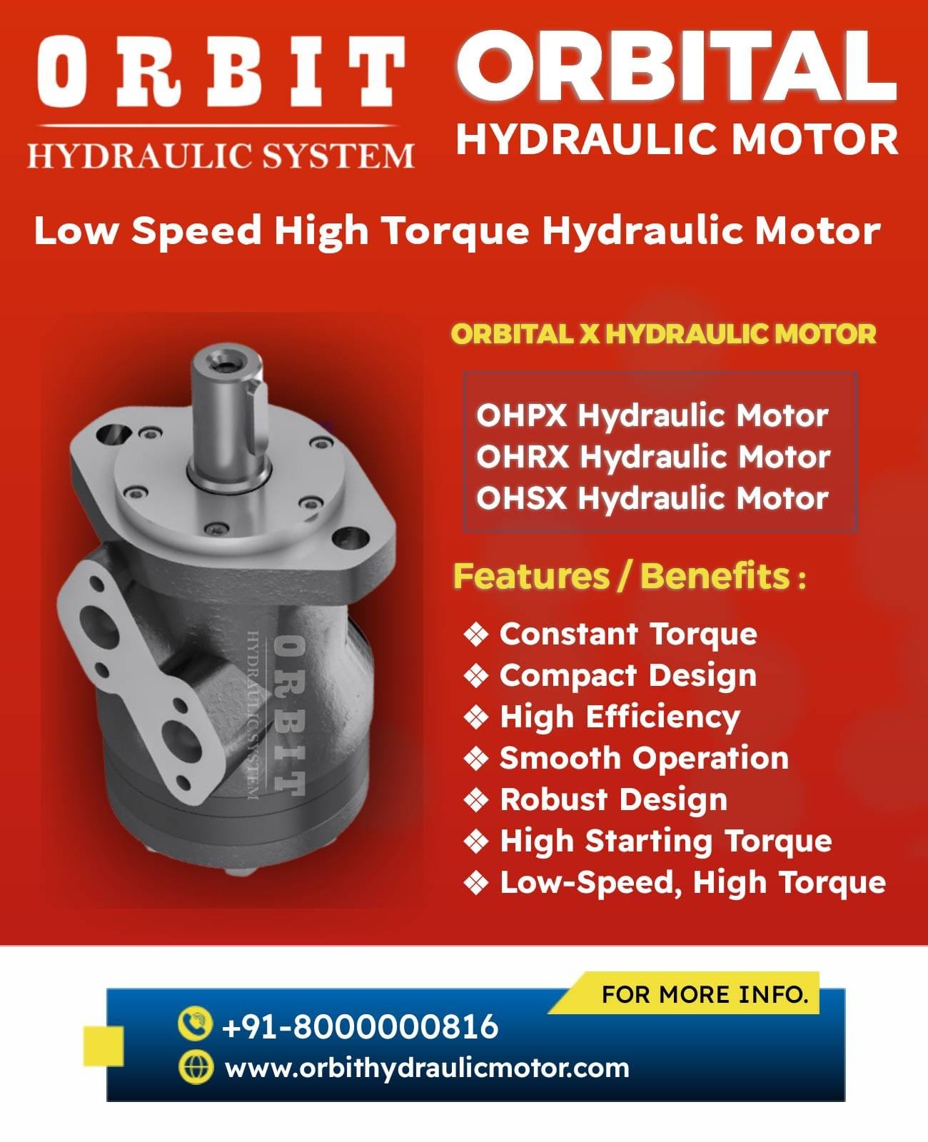 OHR Orbit Hydraulic Motor Dealer in Ahmedabad Mumbai Pune Chennai Bangalore India